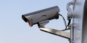 Silver Security Camera