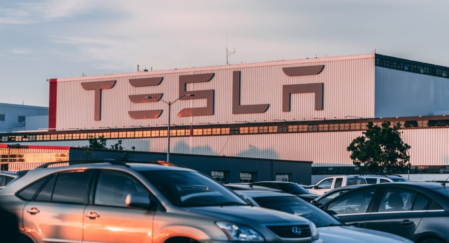 Cars Parked In Front Of Company Building