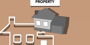 Residential house representing property on illustration