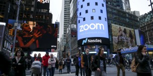 Zoom advertising on a building