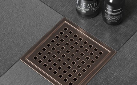 WEBANG 6 Inch Square Shower Floor Drain With Flange